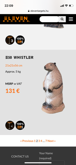 Svišt - Whistler Eleven, 3D target for bows and crossbows