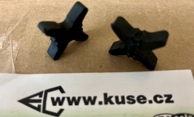 Original star-shaped string dampeners for Excalibur crossbows