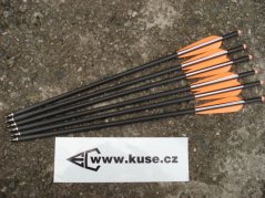 Šípy carbon arrows 22", 10ks, materiál - 100% carbonové vlákno