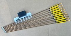 Šípy pro luky 30" Bamboo 10ks, letky peří