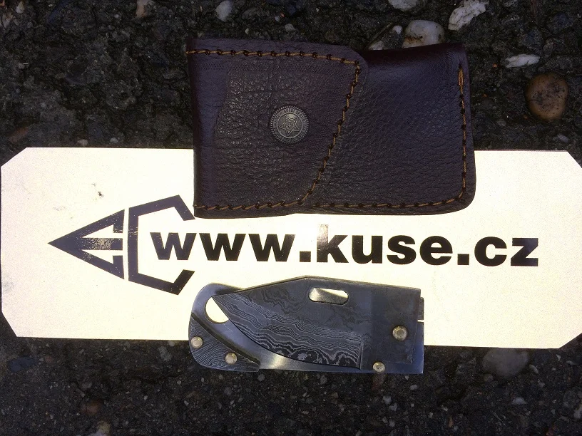 Damascus - Flat folding knife