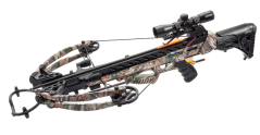 Mankung Frost Wolf 175 lb Camo Kit 375 fps compound crossbow set with scope