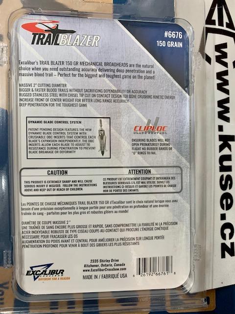 Trailblazer Excalibur hunting points 100 grain, 3pc