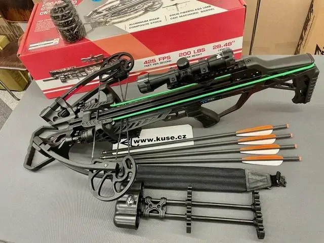 Crossbow Man Kung MK XB 65 Chester Black, compound crossbow, 431 FPS, set with optics