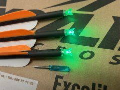 Šípy carbon 20",  svítící zadní insert 3ks
