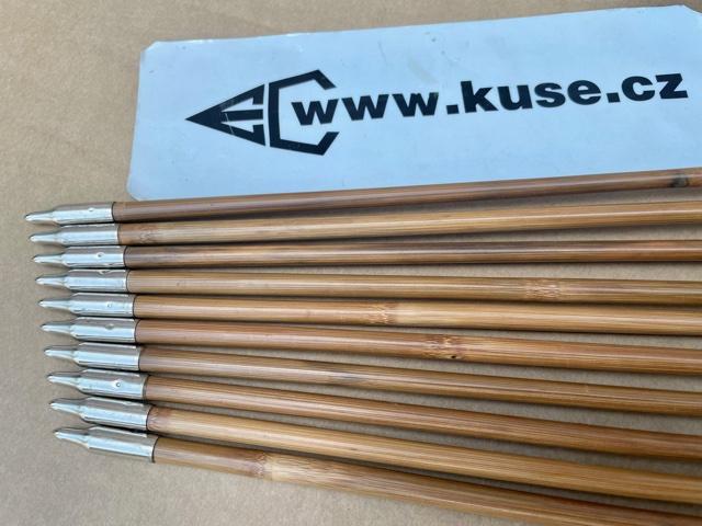 Šípy pro luky 30" Bamboo 10ks, letky peří