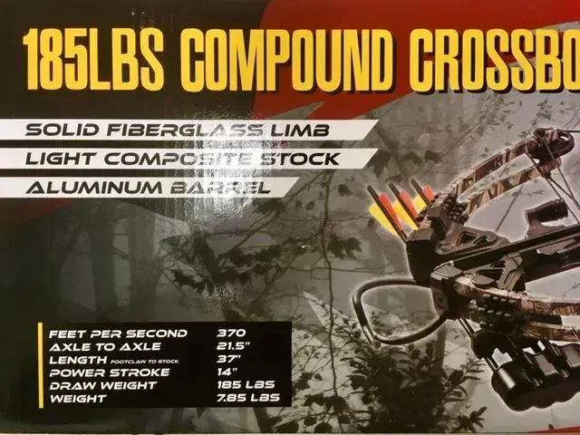 Man Kung XB 86 Fighter Black 185 lb compound crossbow set with scope